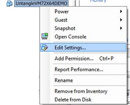 vCenter Edit Settings