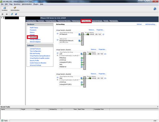 vCenter Hardware->Networking