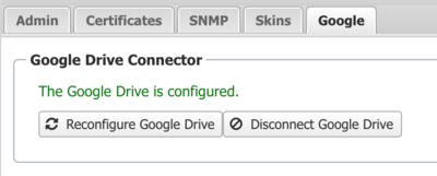Google Drive Connector configured
